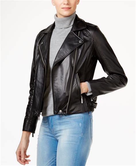 macys michael kors leather jacket men|macy's Michael Kors women's jacket.